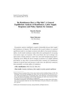 A General Equilibrium Analysis of Remittances, Labor Supply