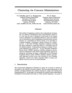 Clustering via Concave Minimization