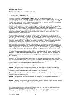 Policy framework: &ldquo;Dialogue and Dissent&rdquo;