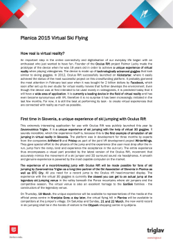 Planica 2015 virtual ski flying experience