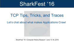TCP Tips, Tricks, and Traces: Let`s Chat About What