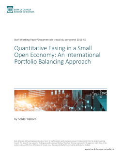 Quantitative Easing in a Small Open Economy: An