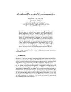 A formal model for semantic Web service composition