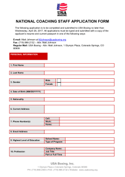 national coaching staff application form