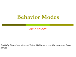 Behavior modes.