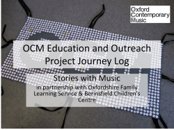 OCM Education and Outreach Project Journey Log