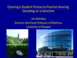 Deciding on a Sanction