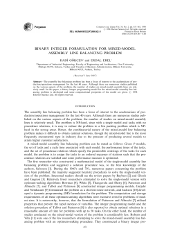 binary integer formulation for mixed