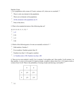 Statistics Exam