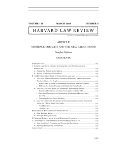 Marriage Equality and the New Parenthood