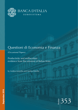 Questioni di Economia e Finanza
