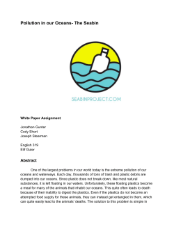 Pollution in our Oceans- The Seabin