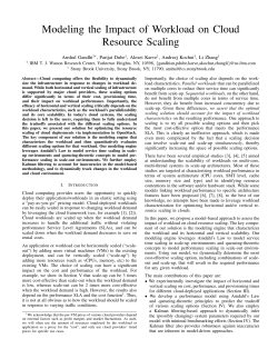 Modeling the Impact of Workload on Cloud Resource Scaling