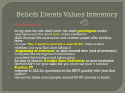 Beliefs Events Values Inventory