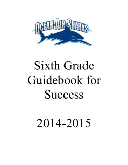 Sixth Grade Guidebook for Success