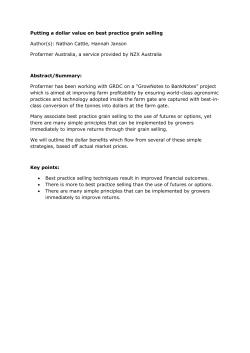 Putting a dollar value on best practice grain selling