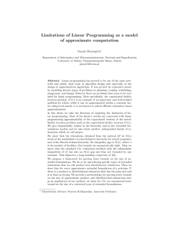 Limitations of Linear Programming as a model of approximate