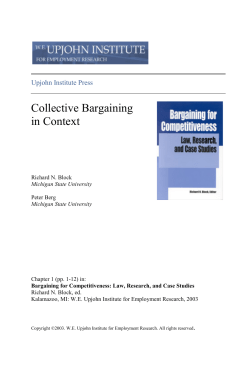 Collective Bargaining in Context: Comparing the