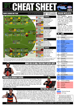 dealing with byes make use of dual position players