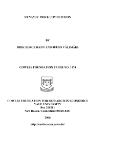 Dynamic Price Competition - Yale CampusPress