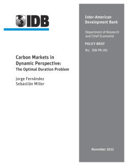 Carbon Markets in Dynamic Perspective: The Optimal Duration