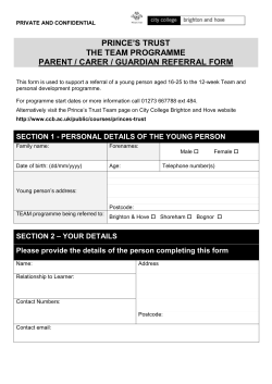 Princes Trust Team, Pelham Street