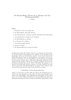 Die Hausdorffsche Theorie der &eta; &alpha; -Mengen und