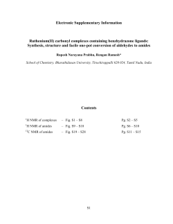 Electronic Supplementary Information Ruthenium(II) carbonyl