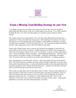 Create a Winning Team-Building Strategy for your Firm