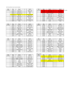 2017 Goals Winter Soccer Session Schedule Date Time Team 1 vs