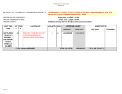BID PRICES/ BILL OF QUANTITIES FOR THE PUBLIC BIDDING OF