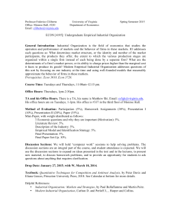 ECON [4195]: Undergraduate Empirical Industrial Organization