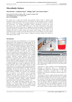 Microfluidic Stickers