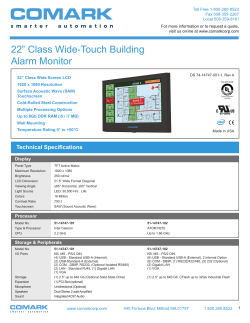 22&rdquo; Class Wide-Touch Building Alarm Monitor