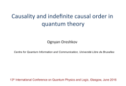 Causality and indefinite causal order in quantum theory