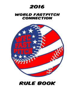 2016 RULE BOOK - World Fastpitch Connection