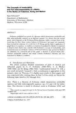 The Concepts of Irreducibility and Full Indecomposability of a Matrix