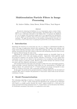 Multiresolution Particle Filters in Image Processing