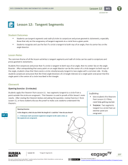 Geometry Module 5, Topic C, Lesson 12: Teacher