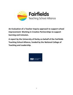 An Evaluation of a Teacher Inquiry approach to