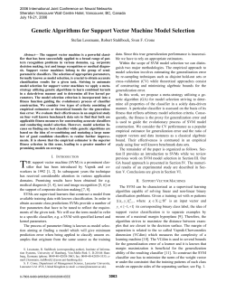 Genetic Algorithms for Support Vector Machine Model