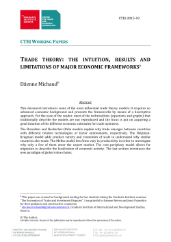 Trade theory - Graduate Institute Repository