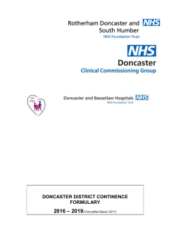 Doncaster Continence Formulary