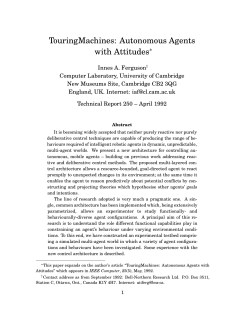 TouringMachines: Autonomous Agents with Attitudes