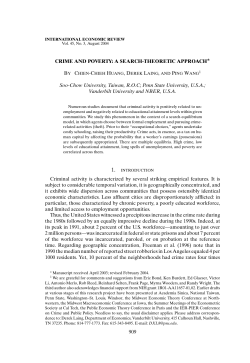 CRIME AND POVERTY: A SEARCH