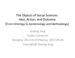 The Objects of Social Sciences: Idea, Action, and Outcome