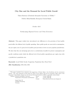 City Size and the Demand for Local Public Goods