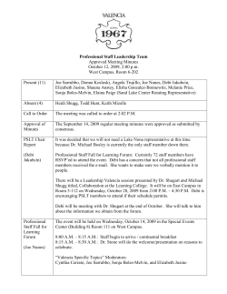Professional Staff Leadership Team Approved Meeting Minutes