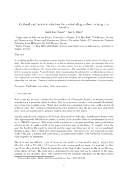 Optimal and heuristic solutions for a scheduling problem arising in a