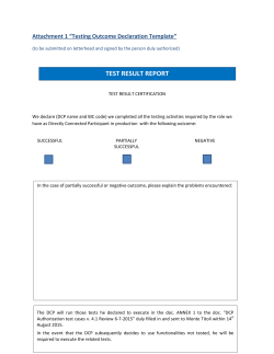 Testing Outcome Declaration Template